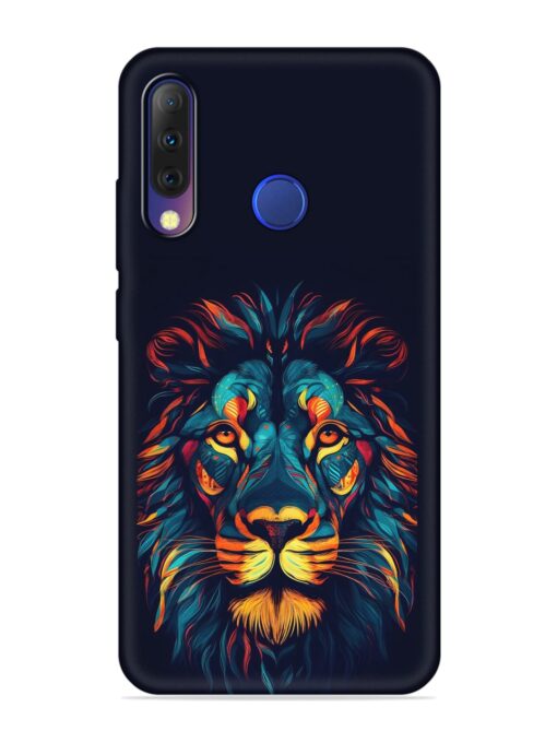 Colorful Lion Embossed Soft Silicone Case for Tecno Camon I4