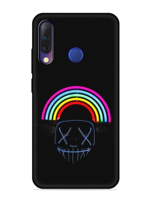 Mask Rainbow Embossed Soft Silicone Case for Tecno Camon I4 Zapvi