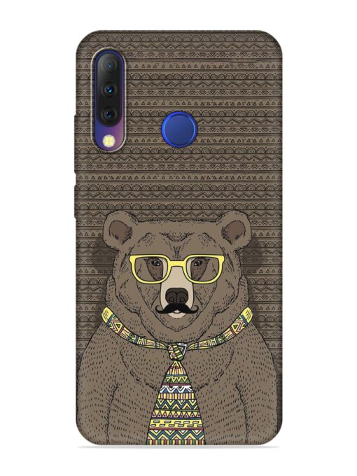 Grizzly Bear Embossed Soft Silicone Case for Tecno Camon I4 Zapvi