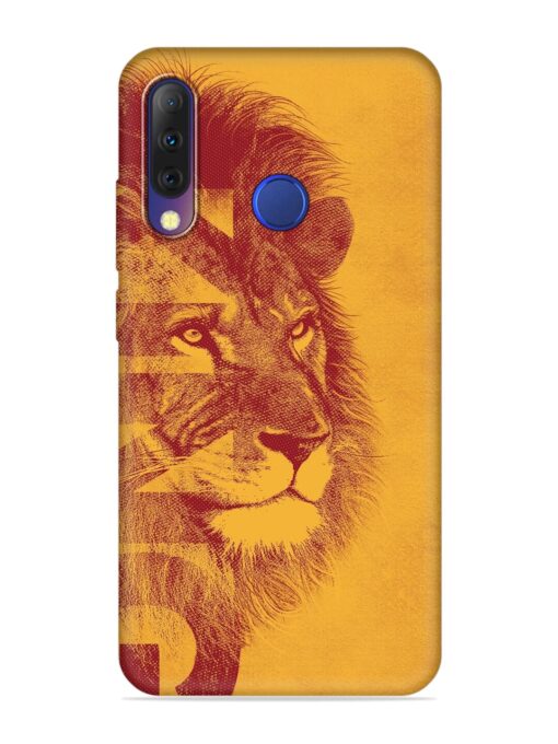 Gold Lion Crown Art Embossed Soft Silicone Case for Tecno Camon I4 Zapvi