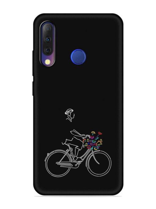 Minimalist Cycle Art Embossed Soft Silicone Case for Tecno Camon I4 Zapvi