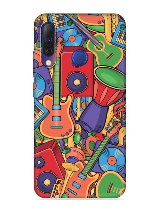 Colorful Music Art Embossed Soft Silicone Case for Tecno Camon I4 Zapvi