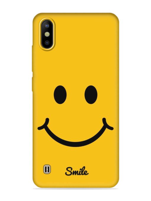 Yellow Smiley Embossed Soft Silicone Case for Tecno Camon Iace 2 Zapvi