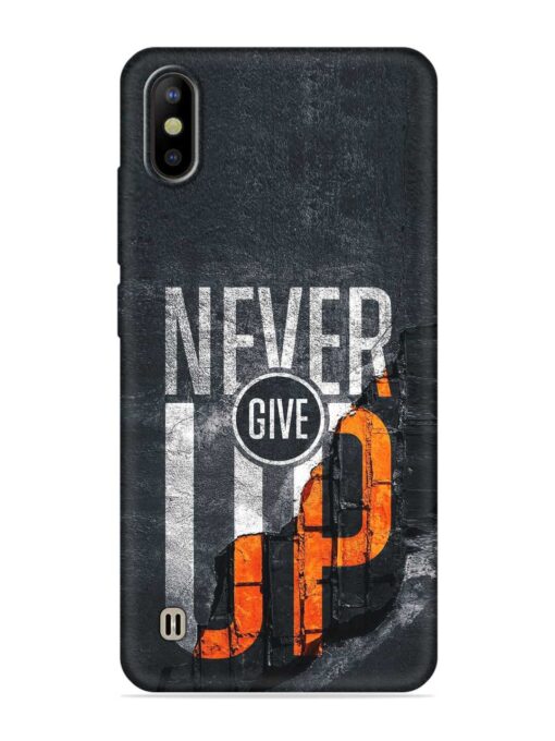 Never Give Up Embossed Soft Silicone Case for Tecno Camon Iace 2 Zapvi