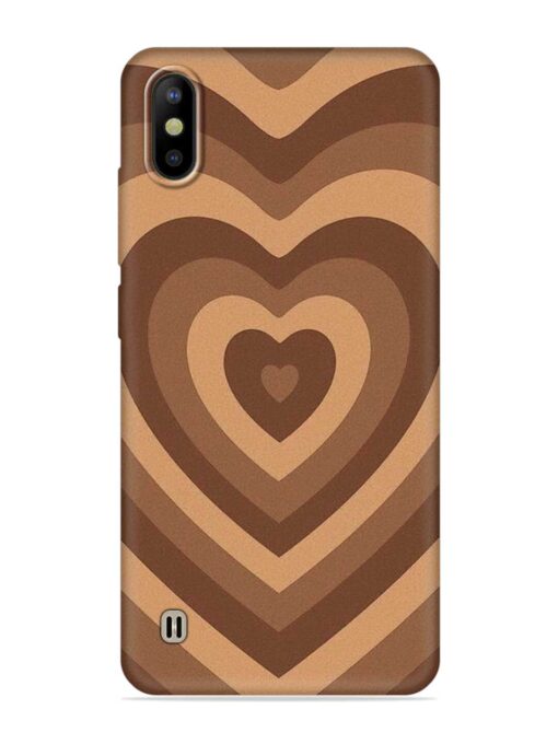 Brown Heart Embossed Soft Silicone Case for Tecno Camon Iace 2 Zapvi