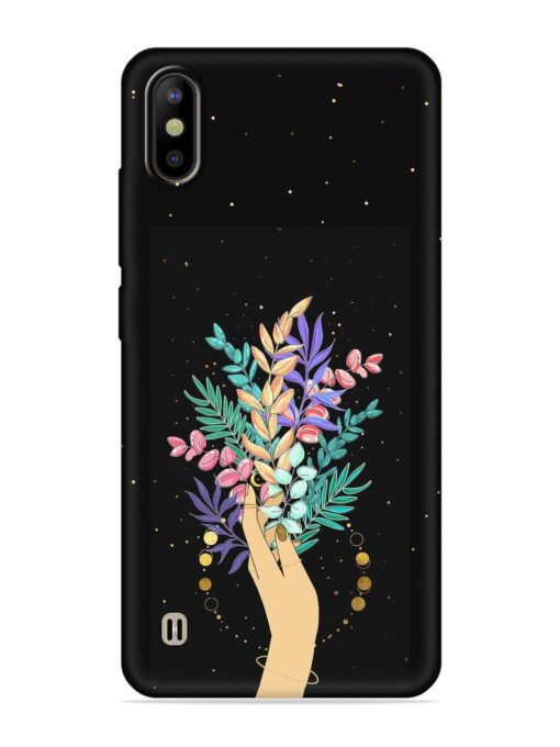 Flower On Hand Embossed Soft Silicone Case for Tecno Camon Iace 2