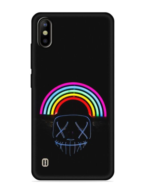 Mask Rainbow Embossed Soft Silicone Case for Tecno Camon Iace 2 Zapvi