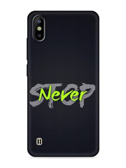 Never Stop Embossed Soft Silicone Case for Tecno Camon Iace 2