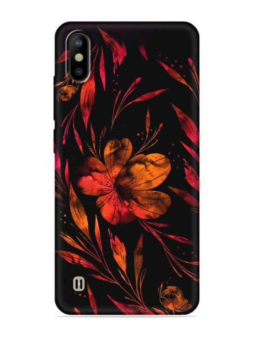 Red Flower Painting Embossed Soft Silicone Case for Tecno Camon Iace 2 Zapvi