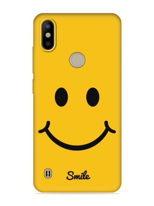 Yellow Smiley Embossed Soft Silicone Case for Tecno Camon Iace 2X Zapvi