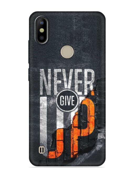 Never Give Up Embossed Soft Silicone Case for Tecno Camon Iace 2X Zapvi