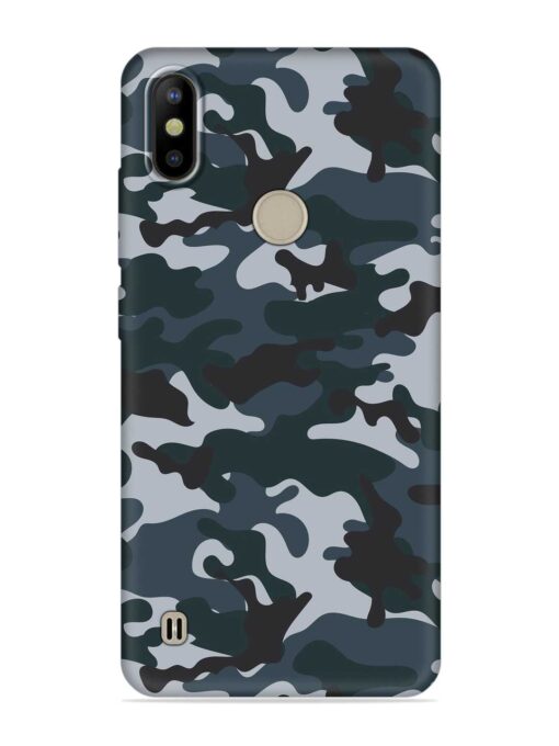 Dark Blue Army Military Art Embossed Soft Silicone Case for Tecno Camon Iace 2X Zapvi