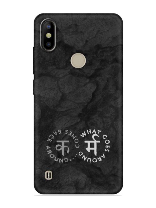 Karma Hindi Word Embossed Soft Silicone Case for Tecno Camon Iace 2X Zapvi