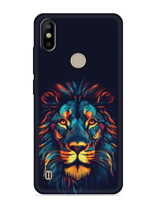 Colorful Lion Embossed Soft Silicone Case for Tecno Camon Iace 2X Zapvi