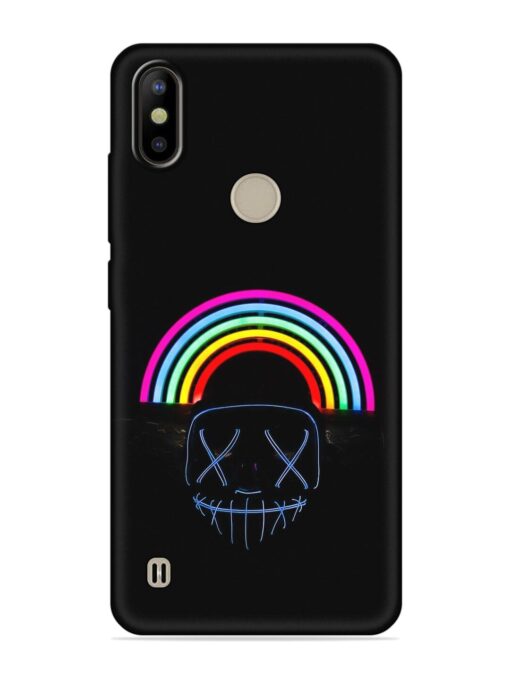 Mask Rainbow Embossed Soft Silicone Case for Tecno Camon Iace 2X Zapvi