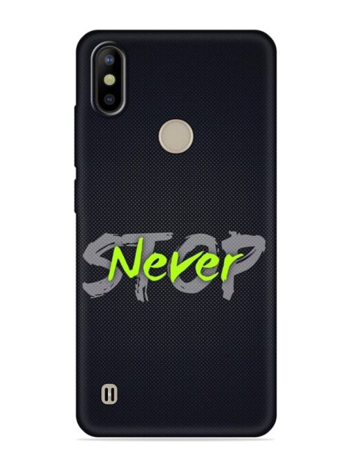 Never Stop Embossed Soft Silicone Case for Tecno Camon Iace 2X Zapvi