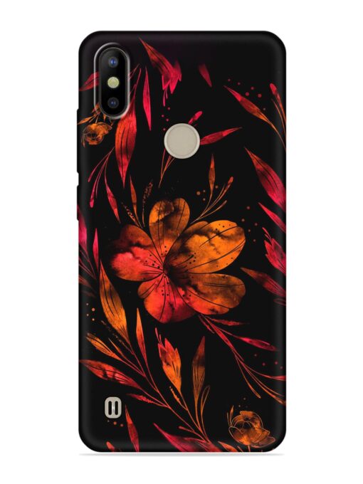 Red Flower Painting Embossed Soft Silicone Case for Tecno Camon Iace 2X Zapvi