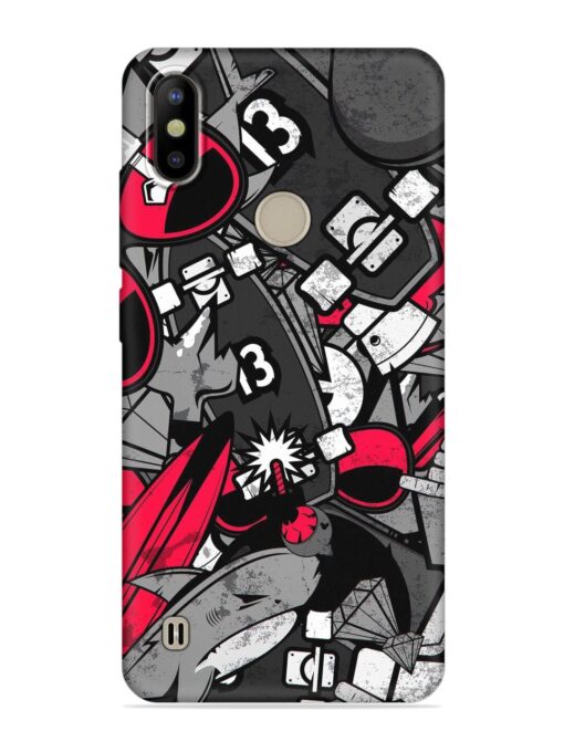 Fictional Doodle Embossed Soft Silicone Case for Tecno Camon Iace 2X Zapvi