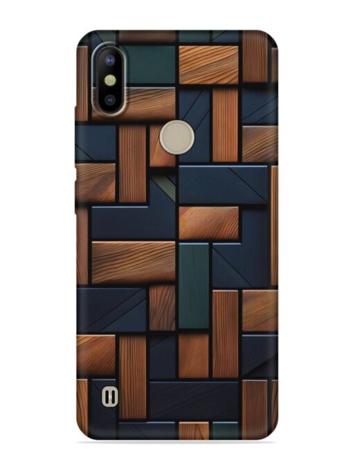 Wooden Background Cubes Embossed Soft Silicone Case for Tecno Camon Iace 2X Zapvi