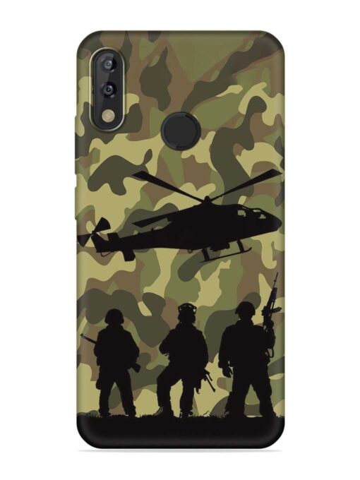 Army Heros Embossed Soft Silicone Case for Tecno Camon Isky 3 Zapvi