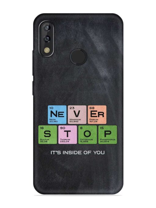 Never Stop It'S Inside Of You Embossed Soft Silicone Case for Tecno Camon Isky 3 Zapvi