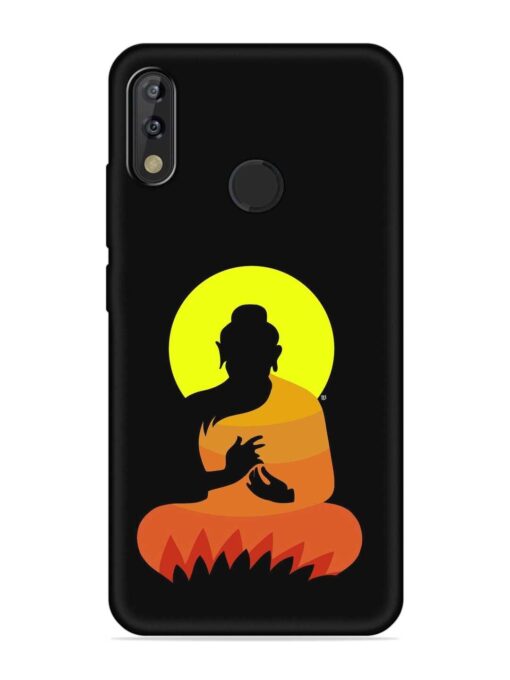 Buddha Art Black Embossed Soft Silicone Case for Tecno Camon Isky 3 Zapvi