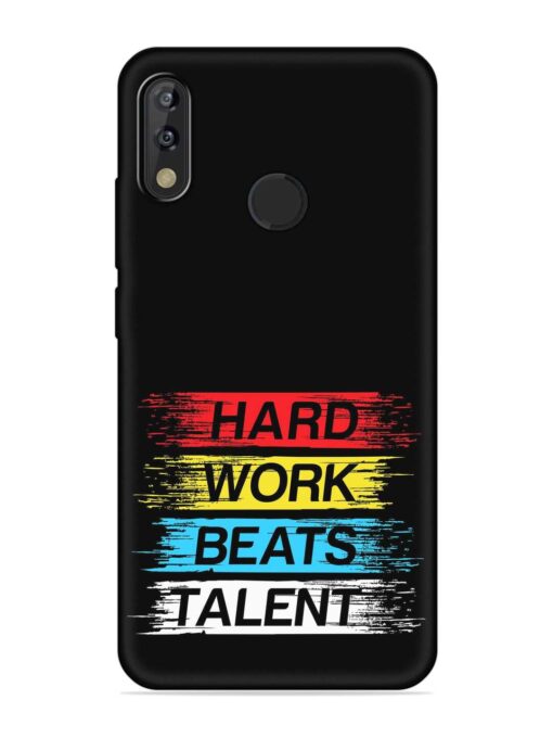 Hard Work Beats Embossed Soft Silicone Case for Tecno Camon Isky 3 Zapvi