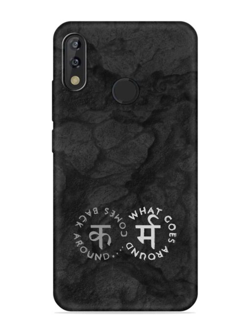 Karma Hindi Word Embossed Soft Silicone Case for Tecno Camon Isky 3 Zapvi