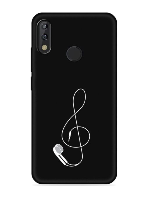 Music Earphone Vector Embossed Soft Silicone Case for Tecno Camon Isky 3 Zapvi