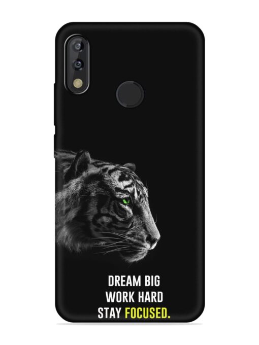 Dream Big Work Hard Embossed Soft Silicone Case for Tecno Camon Isky 3 Zapvi