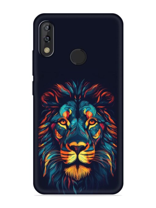 Colorful Lion Embossed Soft Silicone Case for Tecno Camon Isky 3 Zapvi