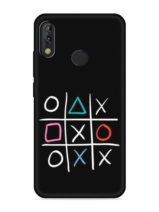 Super Neon Tic-Tac-Toe Embossed Soft Silicone Case for Tecno Camon Isky 3 Zapvi