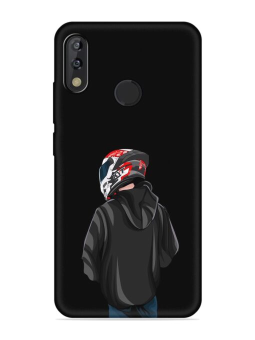 Motorcycle Rider Embossed Soft Silicone Case for Tecno Camon Isky 3 Zapvi