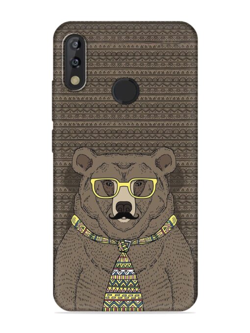 Grizzly Bear Embossed Soft Silicone Case for Tecno Camon Isky 3 Zapvi