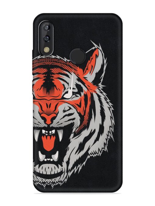 Tiger Aggression Embossed Soft Silicone Case for Tecno Camon Isky 3 Zapvi