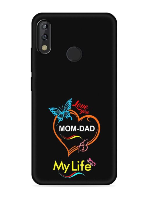 Love You Mom Dad Embossed Soft Silicone Case for Tecno Camon Isky 3 Zapvi