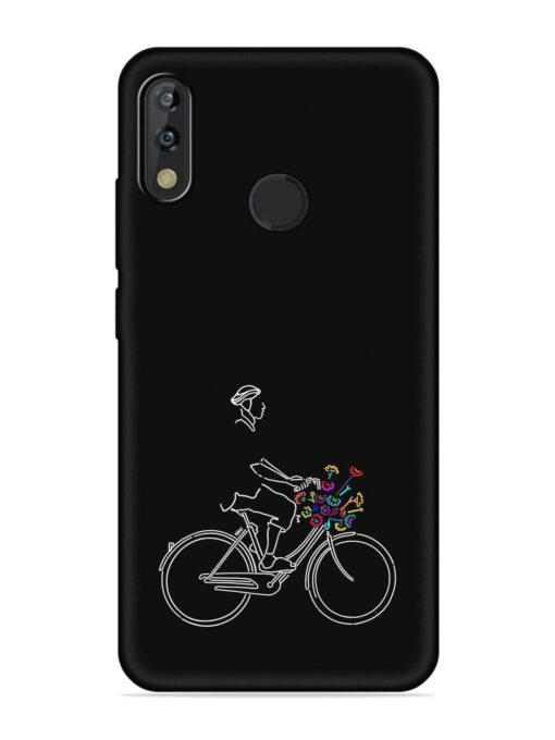 Minimalist Cycle Art Embossed Soft Silicone Case for Tecno Camon Isky 3 Zapvi