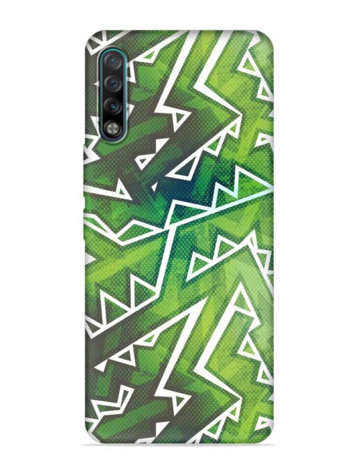 Green Graffiti Seamless Embossed Soft Silicone Case for Tecno Phantom 9 Zapvi