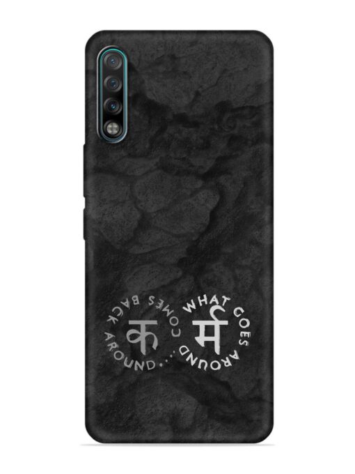 Karma Hindi Word Embossed Soft Silicone Case for Tecno Phantom 9 Zapvi