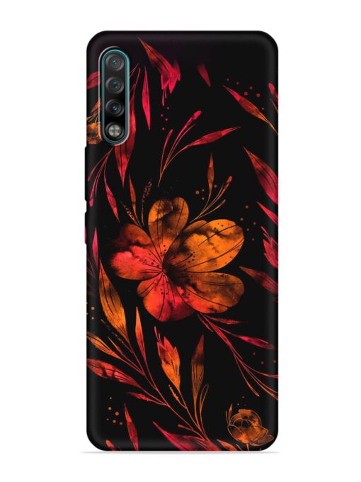 Red Flower Painting Embossed Soft Silicone Case for Tecno Phantom 9 Zapvi