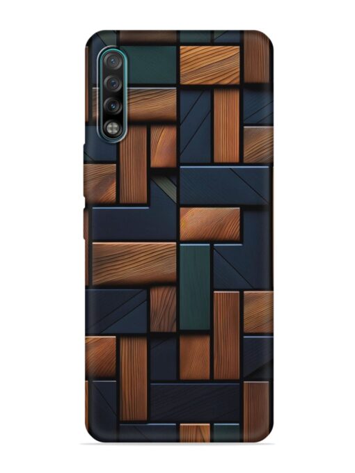 Wooden Background Cubes Embossed Soft Silicone Case for Tecno Phantom 9 Zapvi