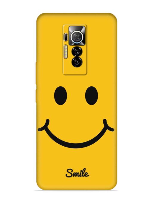 Yellow Smiley Embossed Soft Silicone Case for Tecno Phantom X Zapvi