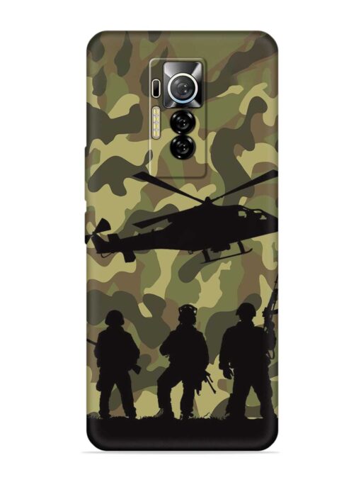 Army Heros Embossed Soft Silicone Case for Tecno Phantom X Zapvi