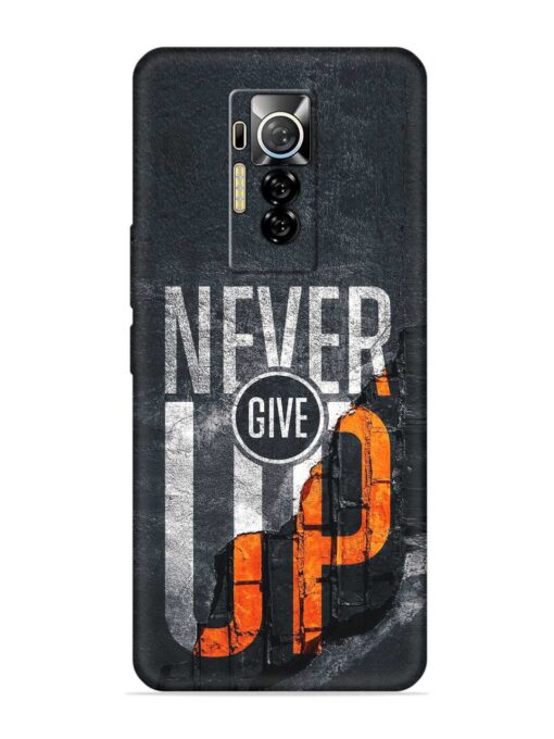 Never Give Up Embossed Soft Silicone Case for Tecno Phantom X Zapvi