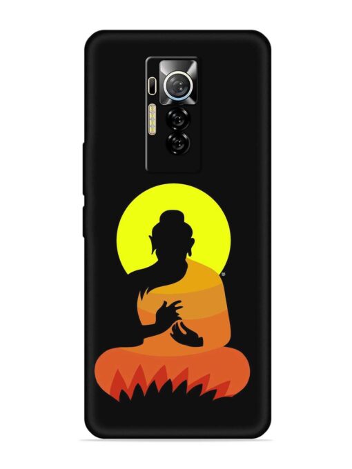 Buddha Art Black Embossed Soft Silicone Case for Tecno Phantom X Zapvi