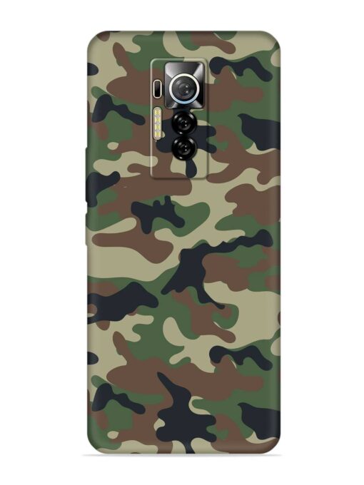 Army Military Camouflage Dark Green Embossed Soft Silicone Case for Tecno Phantom X Zapvi