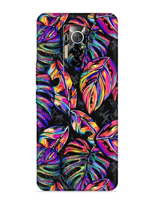 Tropical Seamless Vector Embossed Soft Silicone Case for Tecno Phantom X Zapvi