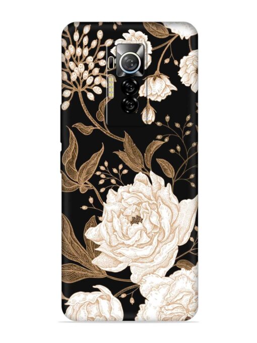 Peonies Roses Floral Embossed Soft Silicone Case for Tecno Phantom X Zapvi