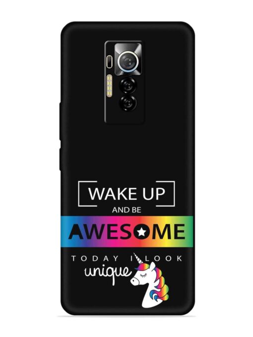 Inspirational Quote Unicorn Embossed Soft Silicone Case for Tecno Phantom X Zapvi