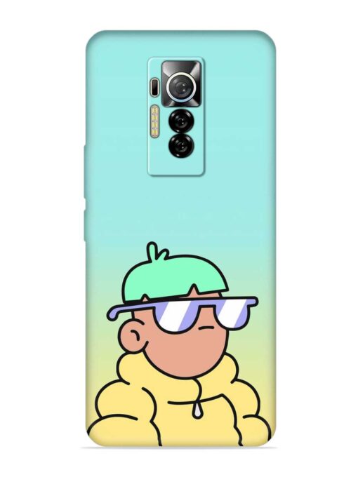 Doodles Cool Character Embossed Soft Silicone Case for Tecno Phantom X Zapvi